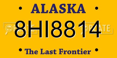8HI8814 Alaska License Plate