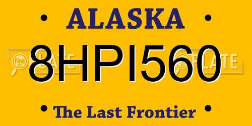 8HPI560 Alaska License Plate