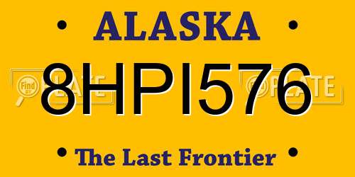 8HPI576 Alaska License Plate