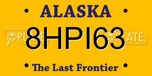 8HPI63 Alaska License Plate
