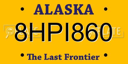 8HPI860 Alaska License Plate