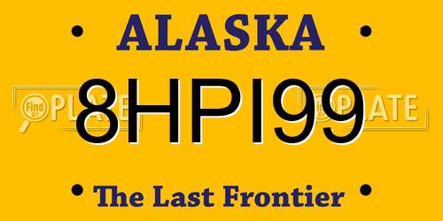 8HPI99 Alaska License Plate