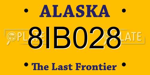8IB028 Alaska License Plate