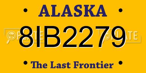 8IB2279 Alaska License Plate