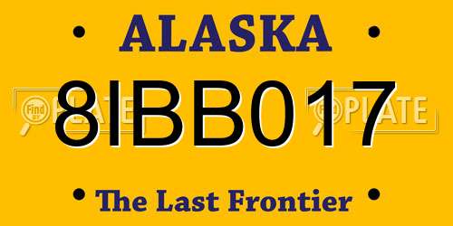8IBB017 Alaska License Plate