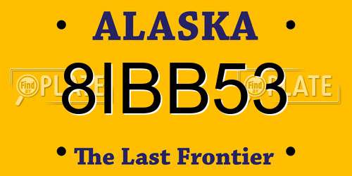 8IBB53 Alaska License Plate