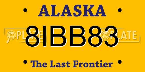 8IBB83 Alaska License Plate