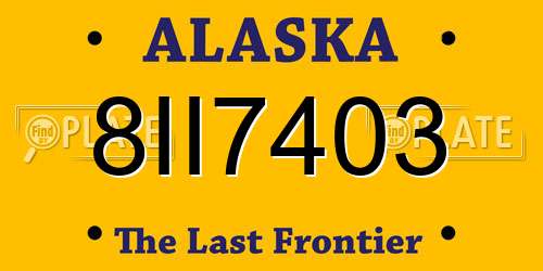8II7403 Alaska License Plate