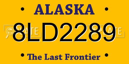 8LD2289 Alaska License Plate