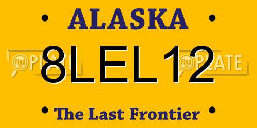 8LEL12 Alaska License Plate