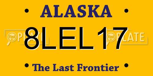 8LEL17 Alaska License Plate