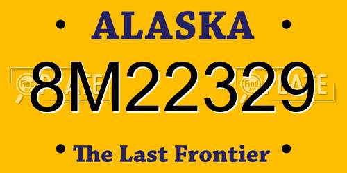 8M22329 Alaska License Plate