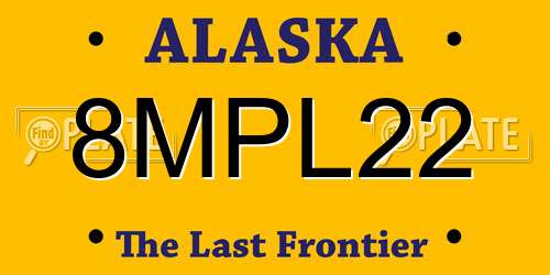 8MPL22 Alaska License Plate