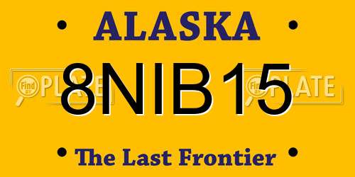 8NIB15 Alaska License Plate