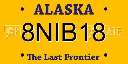8NIB18 Alaska License Plate