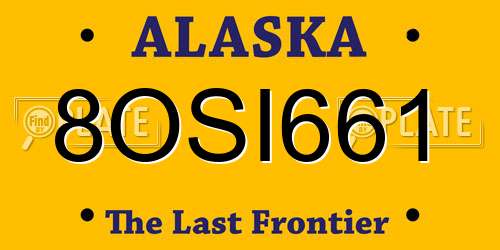 8OSI661 Alaska License Plate