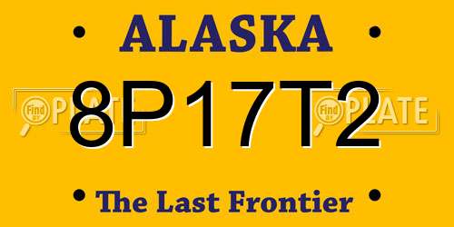 8P17T2 Alaska License Plate