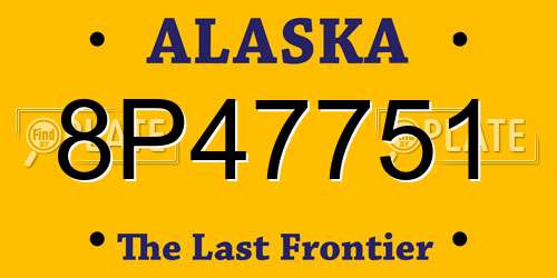 8P47751 Alaska License Plate