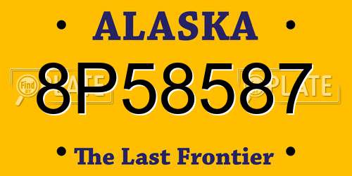 8P58587 Alaska License Plate