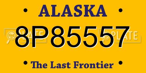 8P85557 Alaska License Plate
