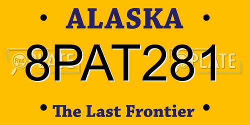 8PAT281 Alaska License Plate