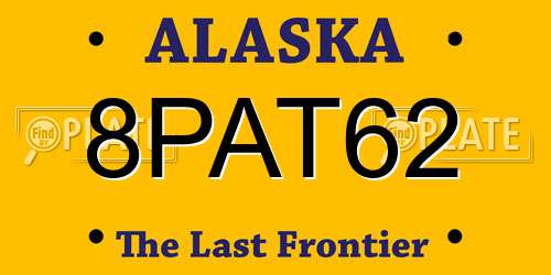 8PAT62 Alaska License Plate
