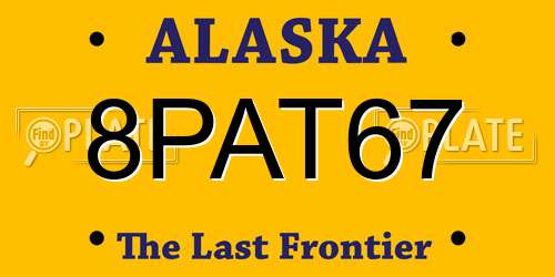 8PAT67 Alaska License Plate