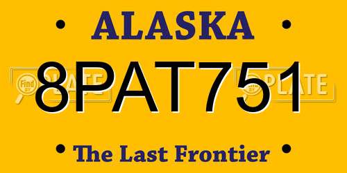 8PAT751 Alaska License Plate