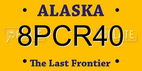 8PCR40 Alaska License Plate