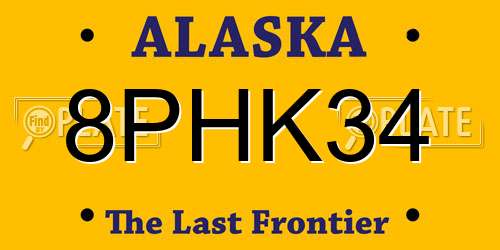 8PHK34 Alaska License Plate
