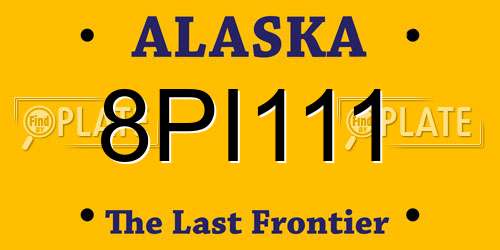 8PI111 Alaska License Plate