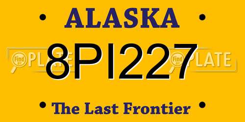 8PI227 Alaska License Plate