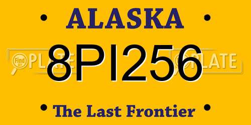 8PI256 Alaska License Plate