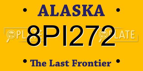 8PI272 Alaska License Plate