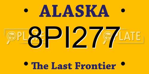 8PI277 Alaska License Plate