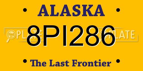 8PI286 Alaska License Plate