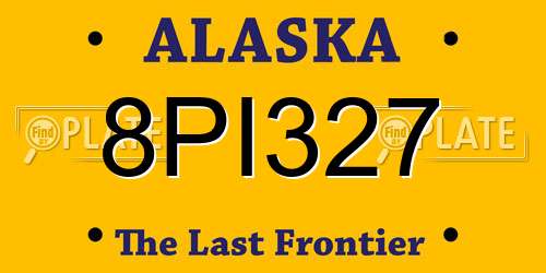 8PI327 Alaska License Plate