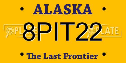 8PIT22 Alaska License Plate