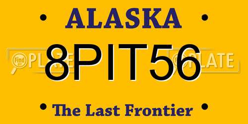8PIT56 Alaska License Plate