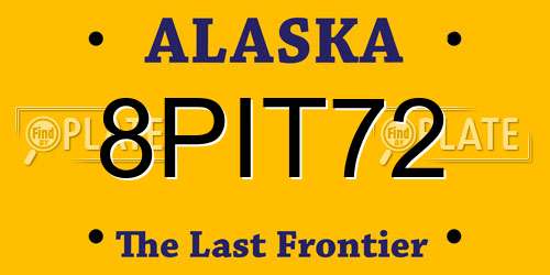 8PIT72 Alaska License Plate