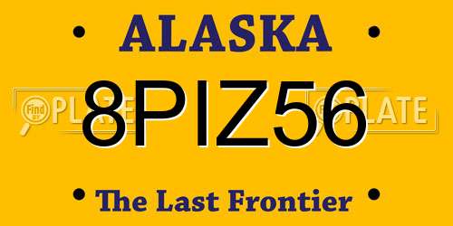 8PIZ56 Alaska License Plate