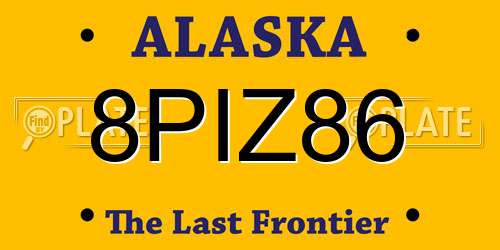 8PIZ86 Alaska License Plate