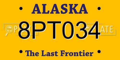 8PT034 Alaska License Plate