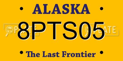 8PTS05 Alaska License Plate