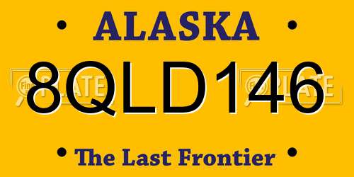 8QLD146 Alaska License Plate