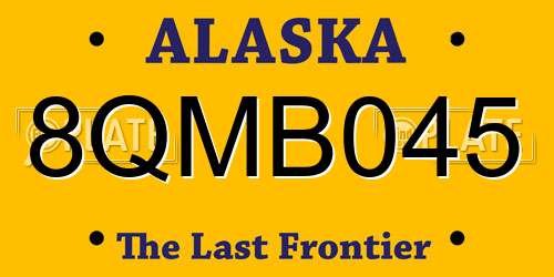 8QMB045 Alaska License Plate