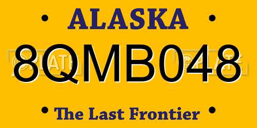 8QMB048 Alaska License Plate