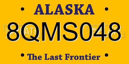 8QMS048 Alaska License Plate