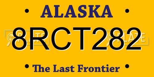 8RCT282 Alaska License Plate