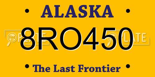 8RO450 Alaska License Plate